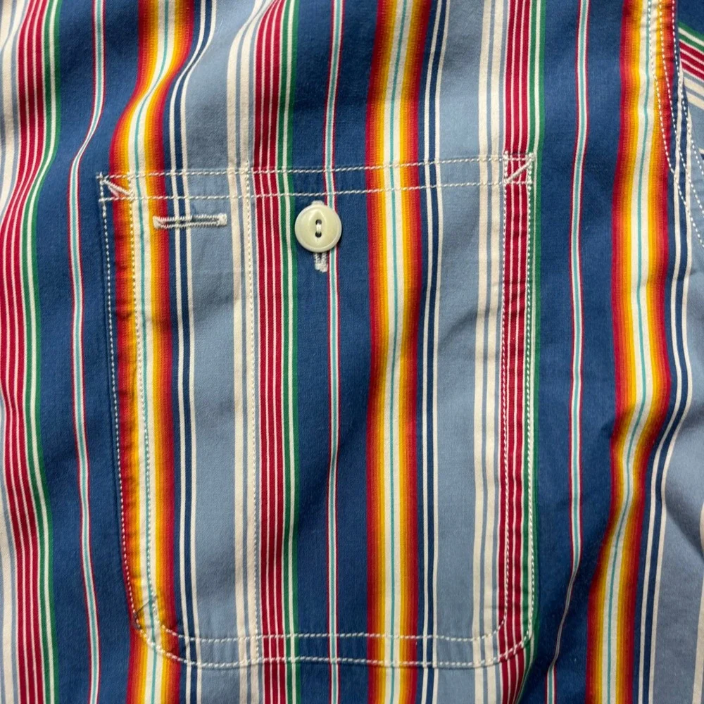 Polo Ralph Lauren Mens Striped Button Down Shirt Large‎ Multi Color #1137